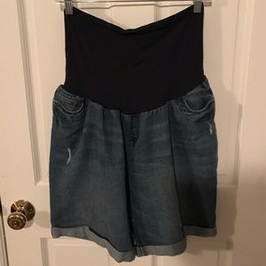 Maternity Bermuda Jean Shorts